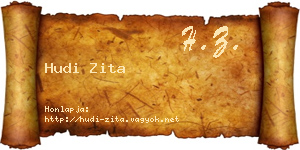 Hudi Zita névjegykártya